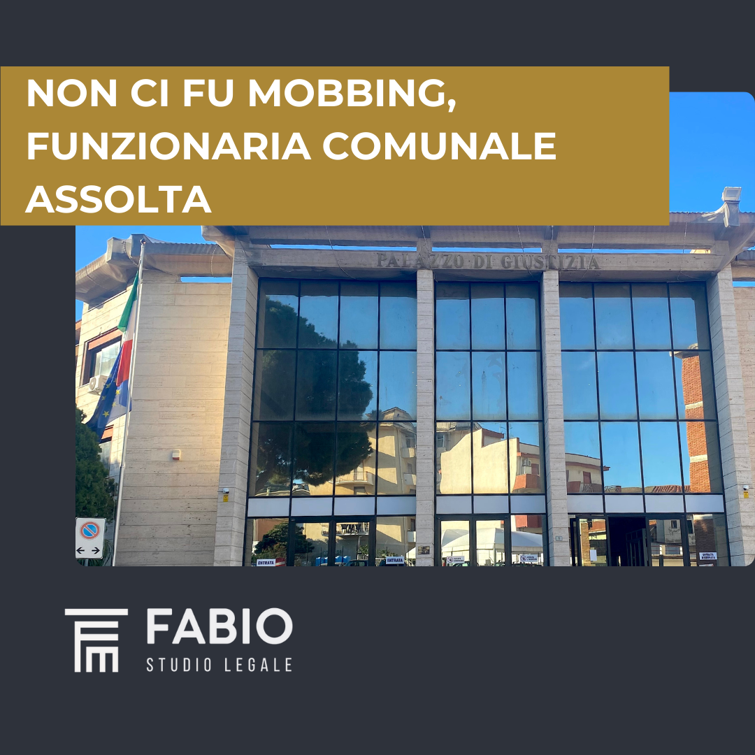 Non ci fu mobbing nei confronti di una dipendente, assolta ex dirigente del comune di Brolo