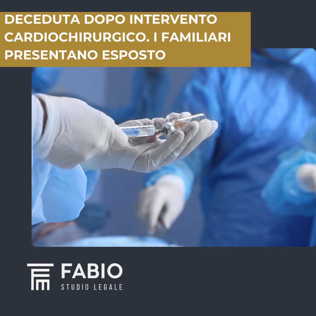 Deceduta dopo intervento cardiochirurgico, la famiglia presenta esposto
