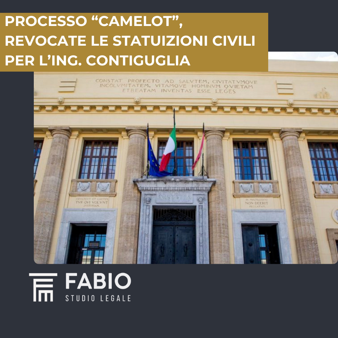 Processo “Camelot”, revocate le statuizioni civili  a carico dell’ingegnere Contiguglia