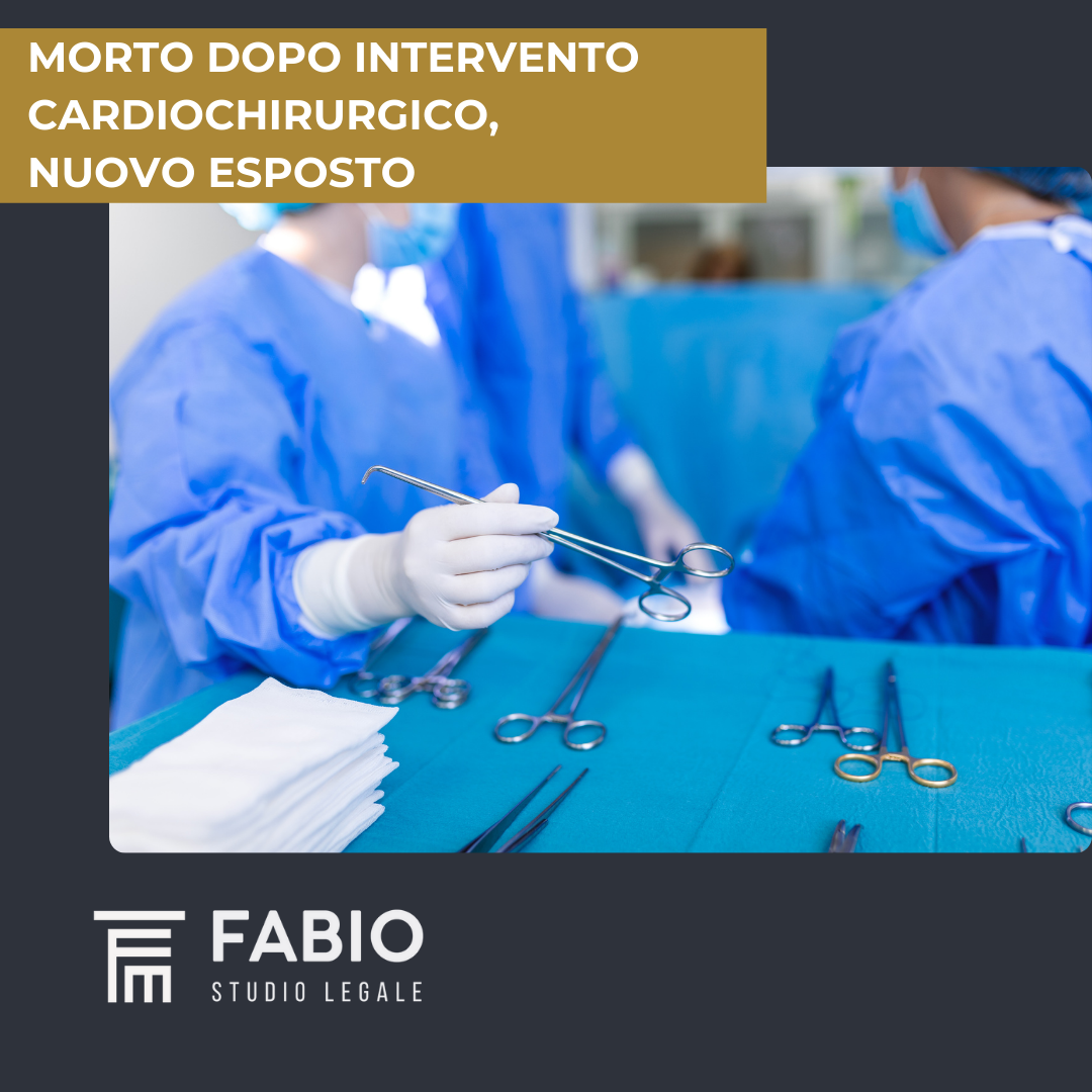 Medico morto dopo intervento cardiochirurgico, nuovo esposto