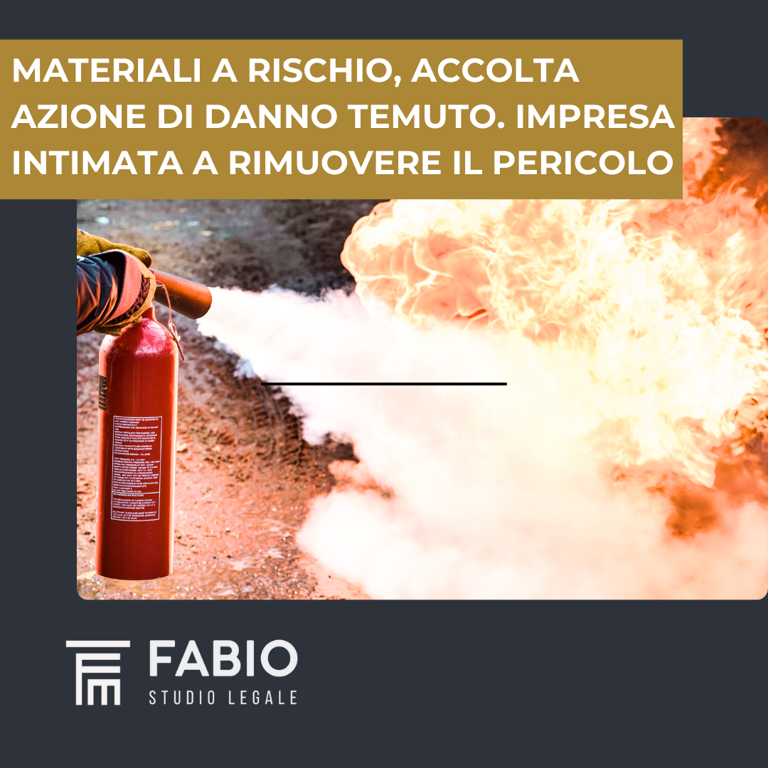 Deposito di materiali a rischio, impresa intimata a rimuovere il pericolo
