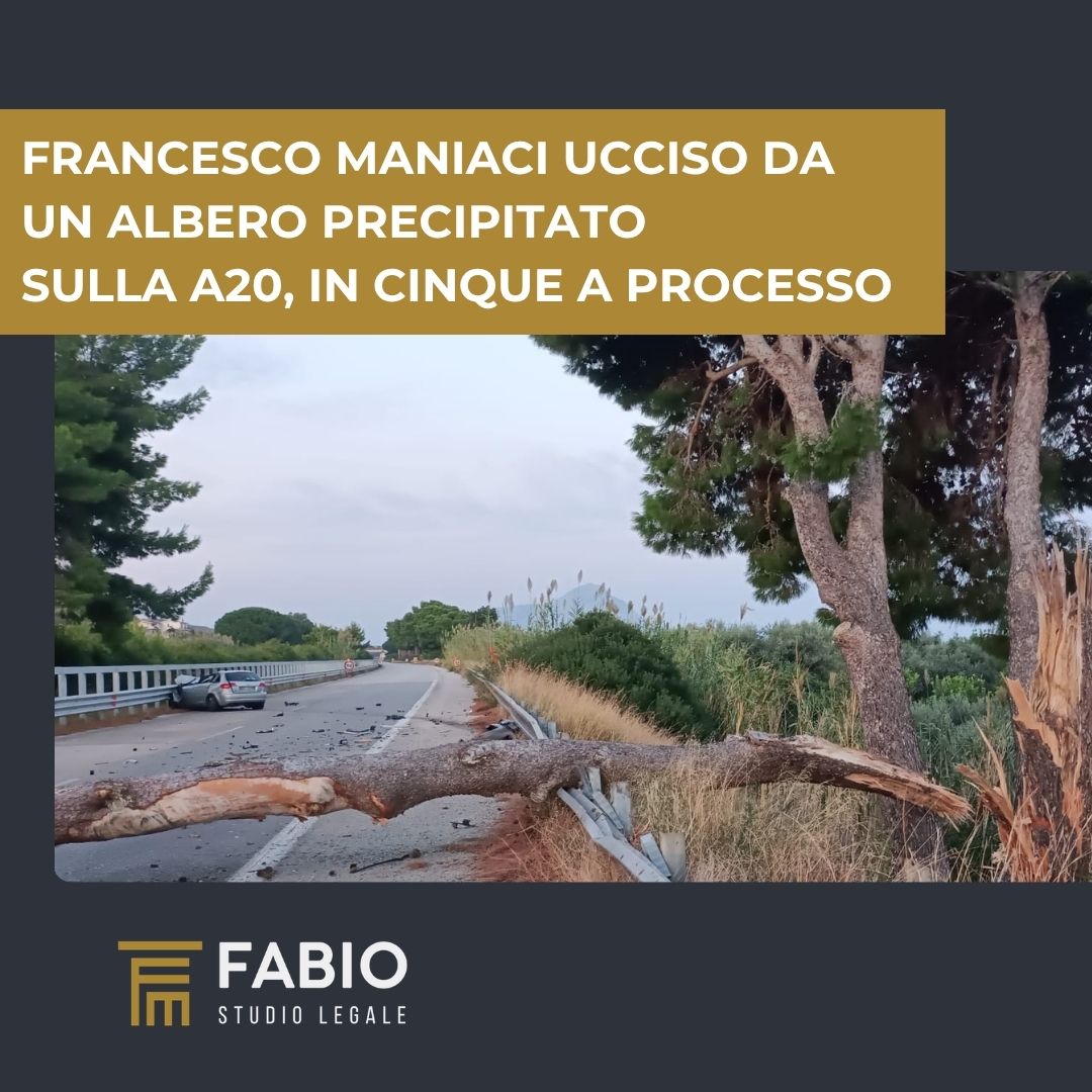 Francesco Maniaci, ucciso da un albero sulla A20. Rinvio a giudizio per cinque imputati