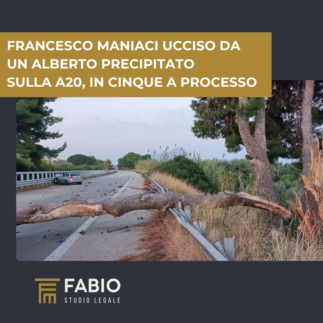 Francesco Maniaci, ucciso da un albero sulla A20. Rinvio a giudizio per cinque imputati